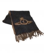 Vivienne Westwoodヴィヴィアンウエストウッド）の古着「バイカラーマフラー」｜ブラック×ベージュ