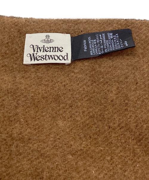 Vivienne Westwood（ヴィヴィアンウエストウッド）Vivienne Westwood (ヴィヴィアンウエストウッド) バイカラーマフラー ブラック×ベージュ サイズ:表記無しの古着・服飾アイテム