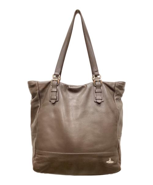 Vivienne Westwood（ヴィヴィアンウエストウッド）Vivienne Westwood (ヴィヴィアンウエストウッド) レザートートバッグ ブラウンの古着・服飾アイテム