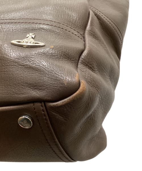 Vivienne Westwood（ヴィヴィアンウエストウッド）Vivienne Westwood (ヴィヴィアンウエストウッド) レザートートバッグ ブラウンの古着・服飾アイテム