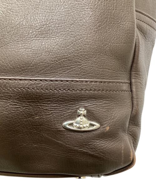 Vivienne Westwood（ヴィヴィアンウエストウッド）Vivienne Westwood (ヴィヴィアンウエストウッド) レザートートバッグ ブラウンの古着・服飾アイテム