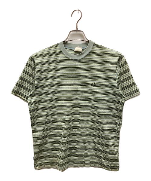 HANG TEN（ハンテン）HANG TEN (ハンテン) ヴィンテージジャガードボーダーTシャツ グリーン サイズ:Lの古着・服飾アイテム