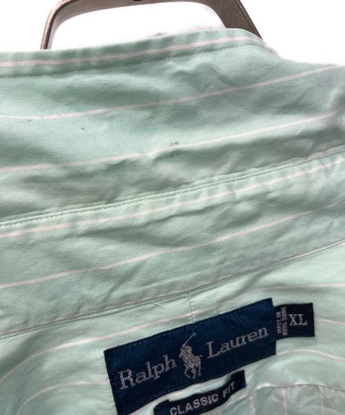 RALPH LAUREN（ラルフローレン）RALPH LAUREN (ラルフローレン) ストライプBDシャツ 黄緑 サイズ:XLの古着・服飾アイテム