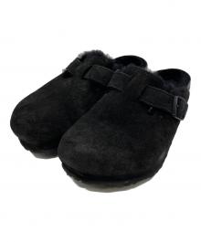 BIRKENSTOCK（ビルケンシュトック）の古着「ボストン シアリング / スウェードミュールサンダル」｜ブラック