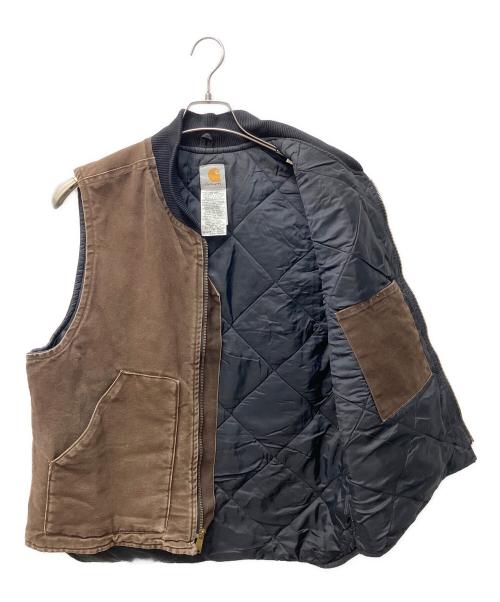 CarHartt（カーハート）CarHartt (カーハート) ダックベスト ブラウン サイズ:採寸参照の古着・服飾アイテム