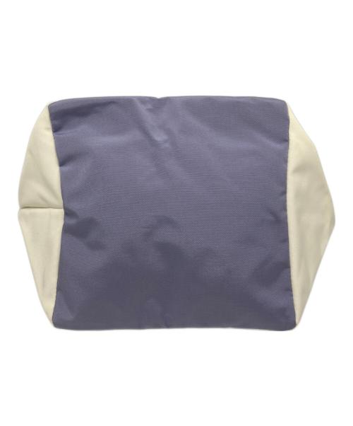 Herve Chapelier（エルベシャプリエ）Herve Chapelier (エルベシャプリエ) ジップナイロン舟形トートバッグ パープル×アイボリーの古着・服飾アイテム