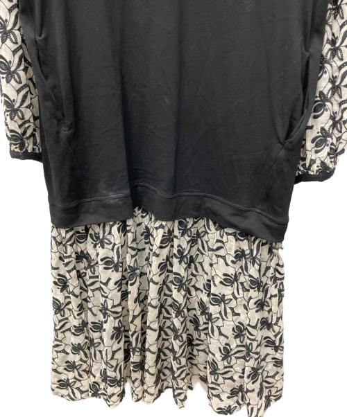 CLANE（クラネ）CLANE (クラネ) フラワーレースミックスワンピース ブラック サイズ:２の古着・服飾アイテム