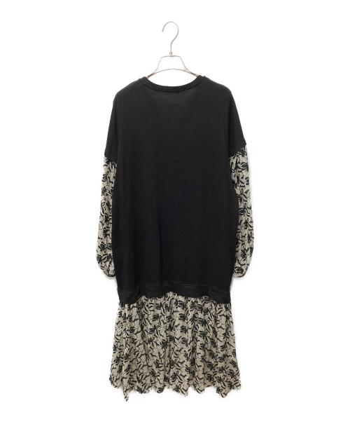 CLANE（クラネ）CLANE (クラネ) フラワーレースミックスワンピース ブラック サイズ:２の古着・服飾アイテム