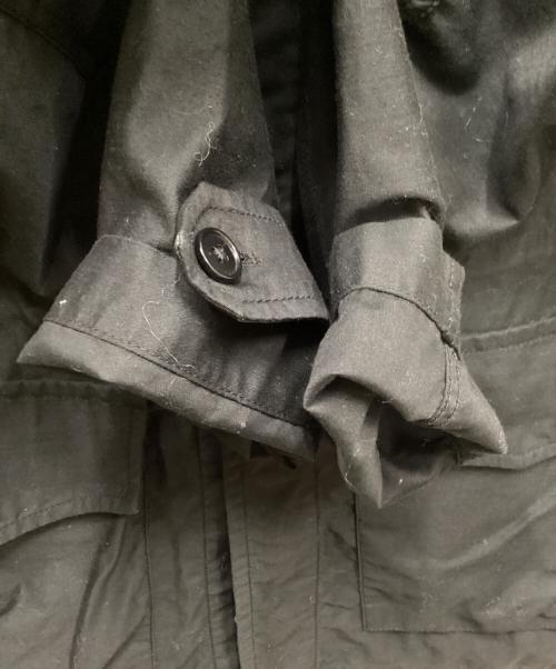 MACPHEE（マカフィー）MACPHEE (マカフィー) スラブバックサテン ミリタリージャケット ブラック サイズ:36の古着・服飾アイテム