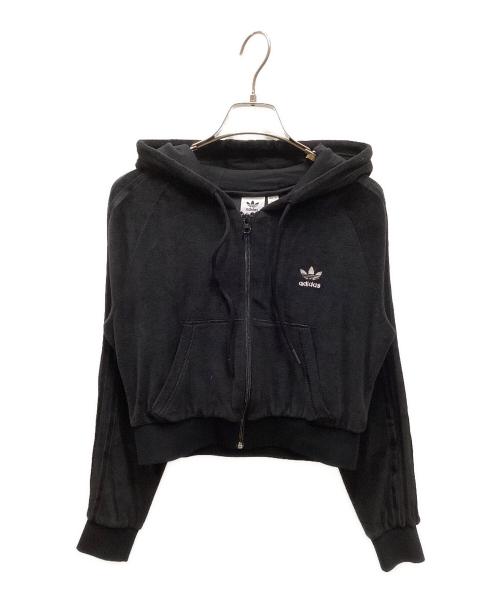 adidas（アディダス）adidas (アディダス) ベロアセットアップスウェット ブラック サイズ:Lの古着・服飾アイテム