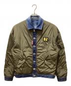 DSQUARED2ディースクエアード）の古着「Cyprus Reversible Bomber Jacket/キプロスリバーシブルボンバージャケット」｜インディゴ×オリーブ