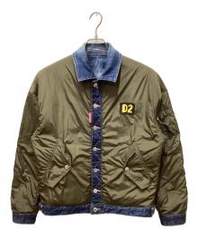 DSQUARED2（ディースクエアード）の古着「Cyprus Reversible Bomber Jacket/キプロスリバーシブルボンバージャケット」｜インディゴ×オリーブ