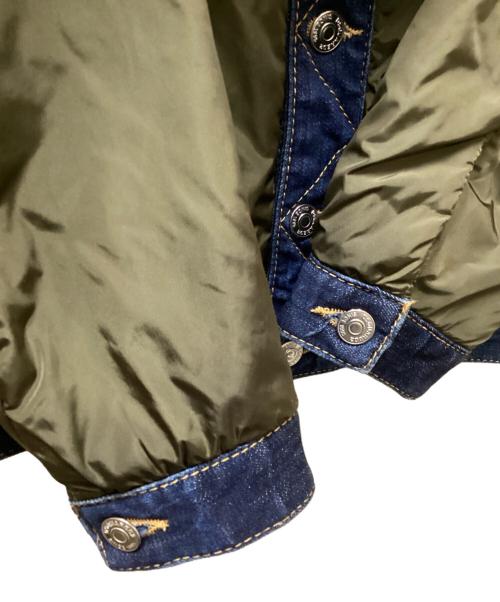 DSQUARED2（ディースクエアード）DSQUARED2 (ディースクエアード) Cyprus Reversible Bomber Jacket/キプロスリバーシブルボンバージャケット インディゴ×オリーブ サイズ:42の古着・服飾アイテム