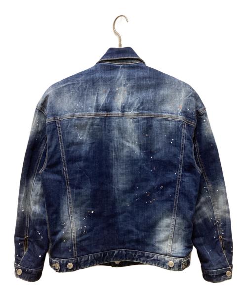 DSQUARED2（ディースクエアード）DSQUARED2 (ディースクエアード) Cyprus Reversible Bomber Jacket/キプロスリバーシブルボンバージャケット インディゴ×オリーブ サイズ:42の古着・服飾アイテム