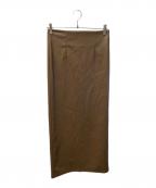 GALLARDA GALANTEガリャルダガランテ）の古着「フェイクレザータイトスカート」｜ブラウン