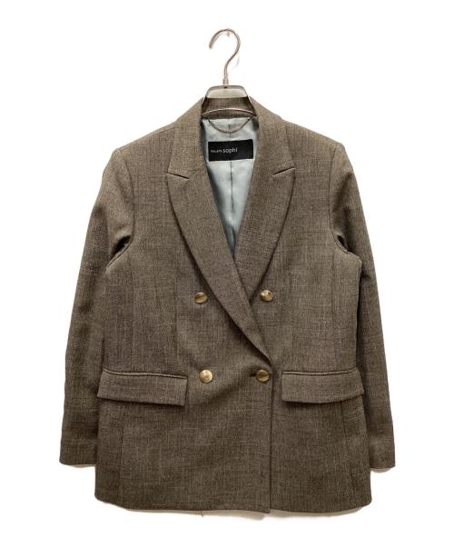 NOLLEY'S sophi（ノーリーズソフィー）NOLLEY'S sophi (ノーリーズソフィー) シャークダブルジャケット ベージュ サイズ:38の古着・服飾アイテム