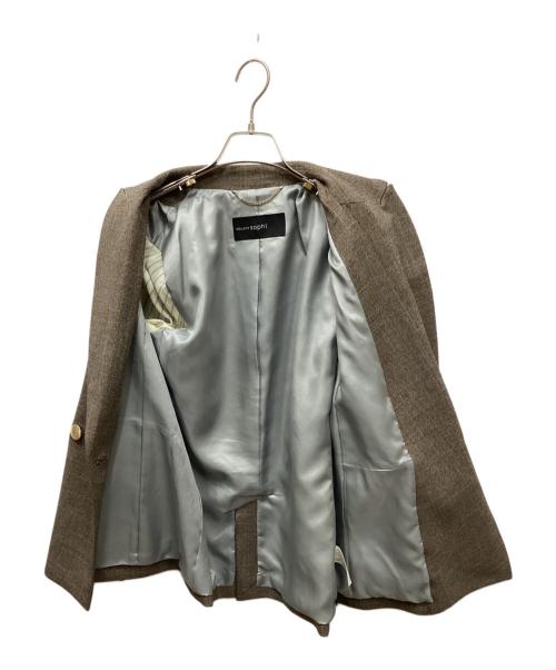 NOLLEY'S sophi（ノーリーズソフィー）NOLLEY'S sophi (ノーリーズソフィー) シャークダブルジャケット ベージュ サイズ:38の古着・服飾アイテム