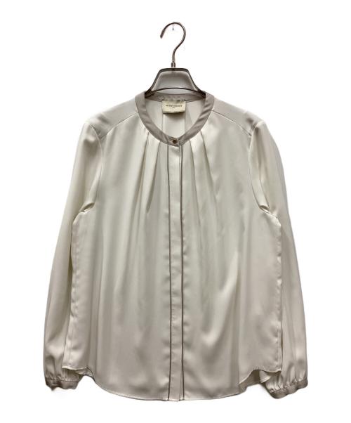 UNITED ARROWS（ユナイテッドアローズ）UNITED ARROWS (ユナイテッドアローズ) バイカラー パイピング ブラウス ホワイト サイズ:記載なしの古着・服飾アイテム