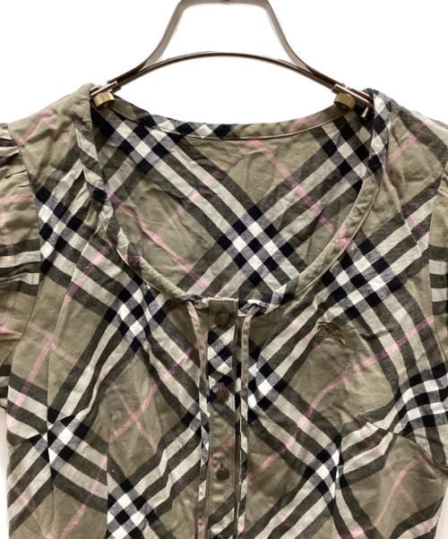 BURBERRY BLUE LABEL（バーバリー ブルー レーベル）BURBERRY BLUE LABEL (バーバリー ブルー レーベル) ノヴァチェックシャツブラウス ベージュ サイズ:36の古着・服飾アイテム