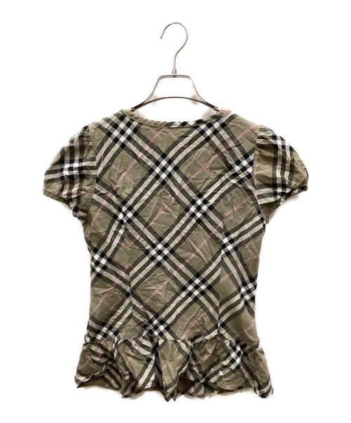 BURBERRY BLUE LABEL（バーバリー ブルー レーベル）BURBERRY BLUE LABEL (バーバリー ブルー レーベル) ノヴァチェックシャツブラウス ベージュ サイズ:36の古着・服飾アイテム