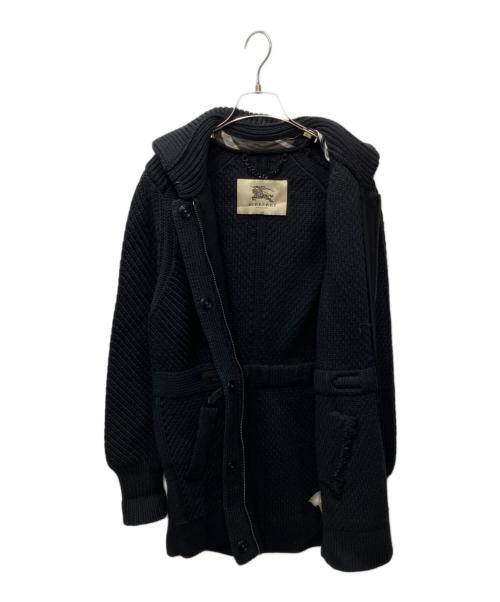BURBERRY LONDON（バーバリーロンドン）BURBERRY LONDON (バーバリーロンドン) スナップニットコート ブラック サイズ:表記無しの古着・服飾アイテム