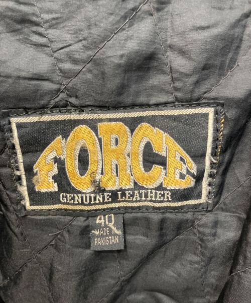 FORCE（フォース）FORCE (フォース) ライダースレザージャケット ブラック サイズ:40の古着・服飾アイテム