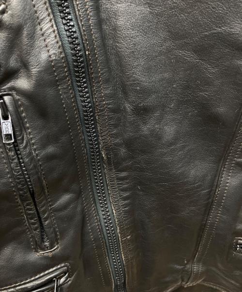 FORCE（フォース）FORCE (フォース) ライダースレザージャケット ブラック サイズ:40の古着・服飾アイテム