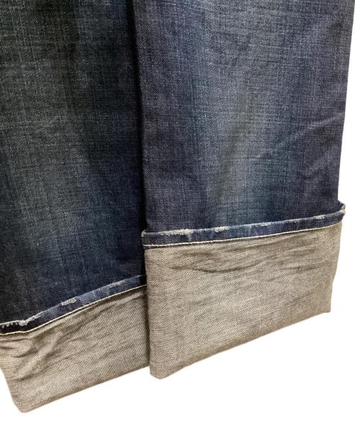 ISAMU KATAYAMA BACKLASH（イサムカタヤマ・バックラッシュ）ISAMU KATAYAMA BACKLASH (イサムカタヤマ・バックラッシュ) リザードレザーポケットフレアデニムパンツ インディゴ サイズ:Lの古着・服飾アイテム