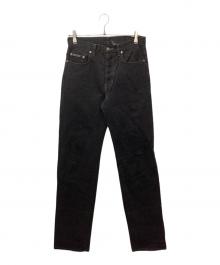 Calvin Klein Jeans（カルバンクラインジーンズ）の古着「ボタンフライブラックデニムパンツ」｜ブラック