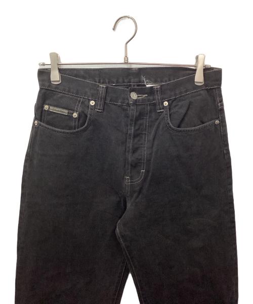 Calvin Klein Jeans（カルバンクラインジーンズ）Calvin Klein Jeans (カルバンクラインジーンズ) ボタンフライブラックデニムパンツ ブラック サイズ:76cm (W30)の古着・服飾アイテム