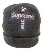 SUPREME×New Eraシュプリーム×ニューエラ）の古着「Cross Box Logo Beanie」｜ネイビー