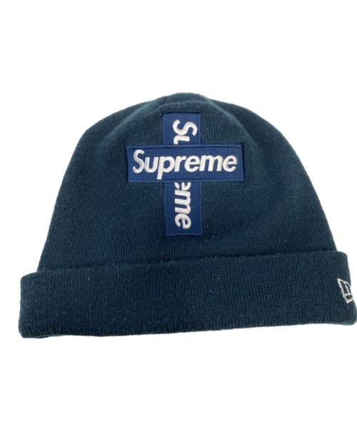 SUPREME（シュプリーム）Supreme (シュプリーム) New Era (ニューエラ) Cross Box Logo Beanie ネイビーの古着・服飾アイテム