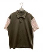 COMME des GARCONS HOMMEコムデギャルソン オム）の古着「切替ポロシャツ」｜ピンク×ブラウン