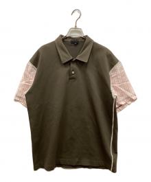 COMME des GARCONS HOMME（コムデギャルソン オム）の古着「切替ポロシャツ」｜ピンク×ブラウン