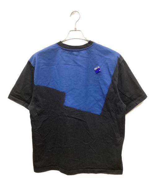 ADER error（アーダーエラー）ADER error (アーダーエラー) TRS Tag t-shirt 02 ブルー×ブラック サイズ:Lの古着・服飾アイテム