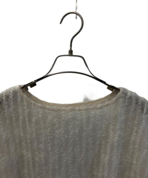 SHIPS（シップス）SHIPS (シップス) フェザー チュール ワイド スリーブ ブラウス アイボリー サイズ:表記無しの古着・服飾アイテム