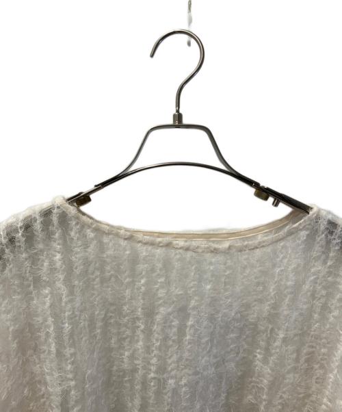 SHIPS（シップス）SHIPS (シップス) フェザー チュール ワイド スリーブ ブラウス アイボリー サイズ:表記無しの古着・服飾アイテム