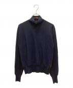 ANNUAL×SHIPSアニュアル×シップス）の古着「ハイネックバイカラーニット」｜ブラウン×ネイビー
