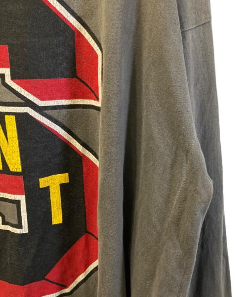 SAINT MICHAEL（セントマイケル）SAINT MICHAEL (セントマイケル) Denim Tears (デニムティアーズ) ヴィンテージ加工LSカットソー ブラック サイズ:Lの古着・服飾アイテム