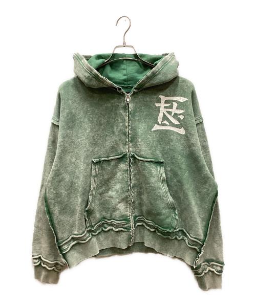 flagstuff（フラグスタフ）flagstuff (フラグスタフ) パーカー グリーン サイズ:採寸参照の古着・服飾アイテム