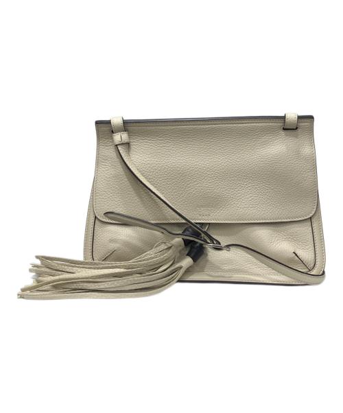 GUCCI（グッチ）GUCCI (グッチ) バンブー デイリー タッセル レザー ショルダーバッグ アイボリーの古着・服飾アイテム