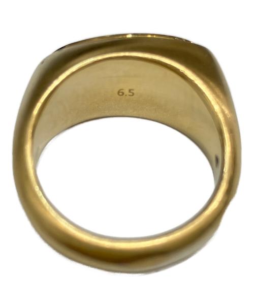 DIESEL（ディーゼル）DIESEL (ディーゼル) D-LOGO RING/ディーロゴリング ゴールド サイズ:6.5の古着・服飾アイテム