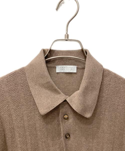 GRAN SASSO（グランサッソ）GRAN SASSO (グランサッソ) ニットポロシャツ ブラウン サイズ:採寸参照の古着・服飾アイテム