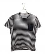 MONCLERモンクレール）の古着「MAGLIA T-SHIRT」｜ホワイト×ネイビー