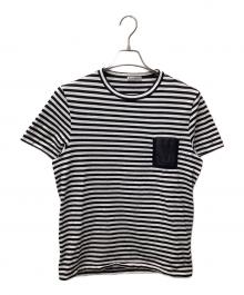 MONCLER（モンクレール）の古着「MAGLIA T-SHIRT」｜ホワイト×ネイビー