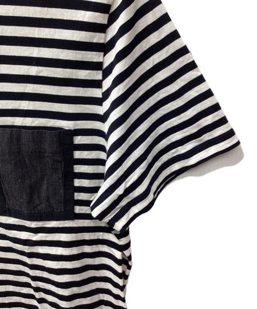 MONCLER（モンクレール）MONCLER (モンクレール) MAGLIA T-SHIRT ホワイト×ネイビー サイズ:Mの古着・服飾アイテム