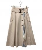 BLUE LABEL CRESTBRIDGEブルーレーベルクレストブリッジ）の古着「ファインツイルストレッチトレンチスカート」｜ベージュ