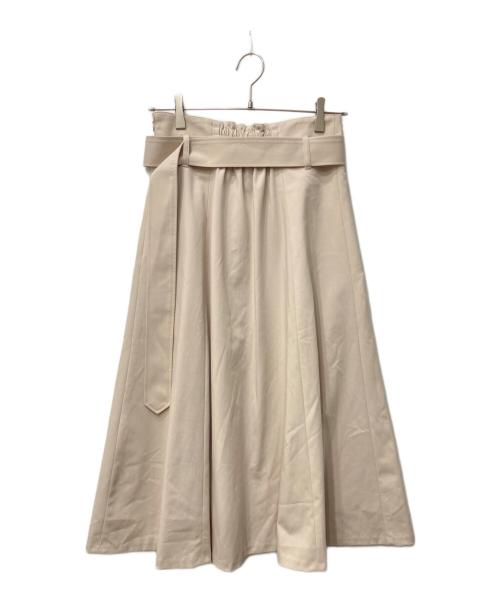 BLUE LABEL CRESTBRIDGE（ブルーレーベルクレストブリッジ）BLUE LABEL CRESTBRIDGE (ブルーレーベルクレストブリッジ) ファインツイルストレッチトレンチスカート ベージュ サイズ:36の古着・服飾アイテム