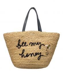 Kate Spade（ケイトスペード）の古着「Picnic Perfect Straw Bee Tote」｜ベージュ