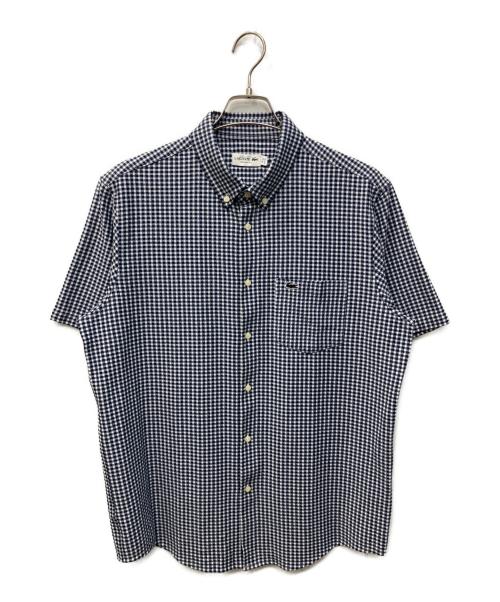 LACOSTE（ラコステ）LACOSTE (ラコステ) ギンガムチェックシャツ ブルー サイズ:M/Lの古着・服飾アイテム